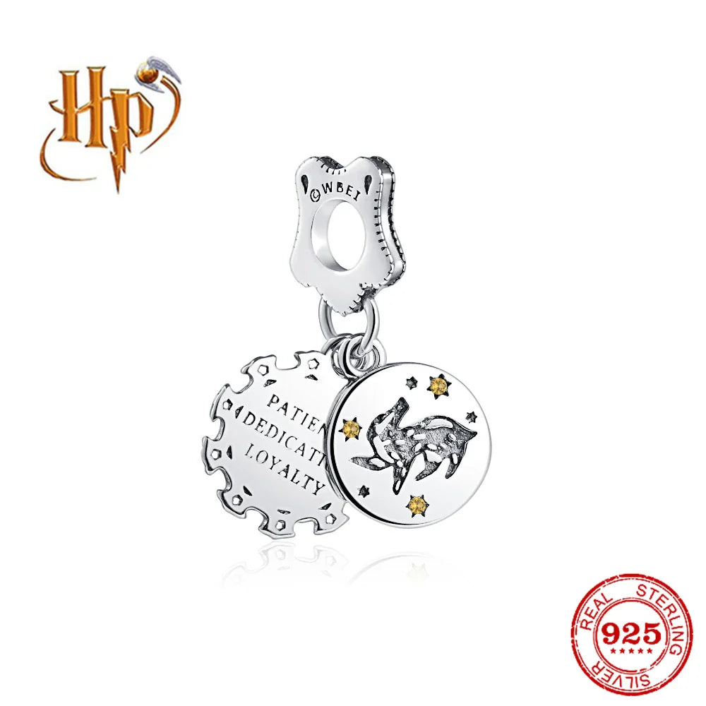 925 Sterling Silver Hat Flower Fairy Charm Bead for DIY Jewelry Bracelets and Pendants