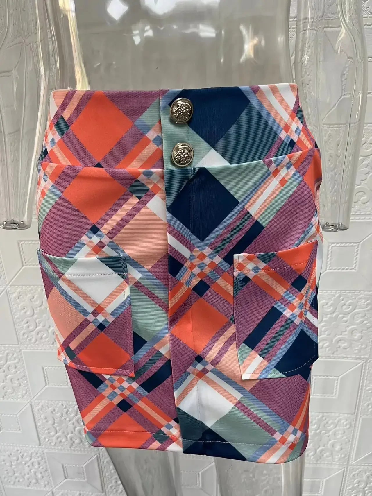 Elegant Plaid Two-Piece Mini Dress Set for Women Casual Chic Skirt and Jacket Outfit Spring Autumn Fashion