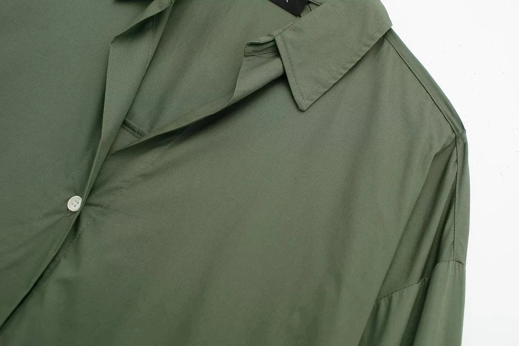 Women's Casual Striped Single Breasted Long Sleeve Lapel Blouse Elegant Solid Color Office Shirt Chic Top