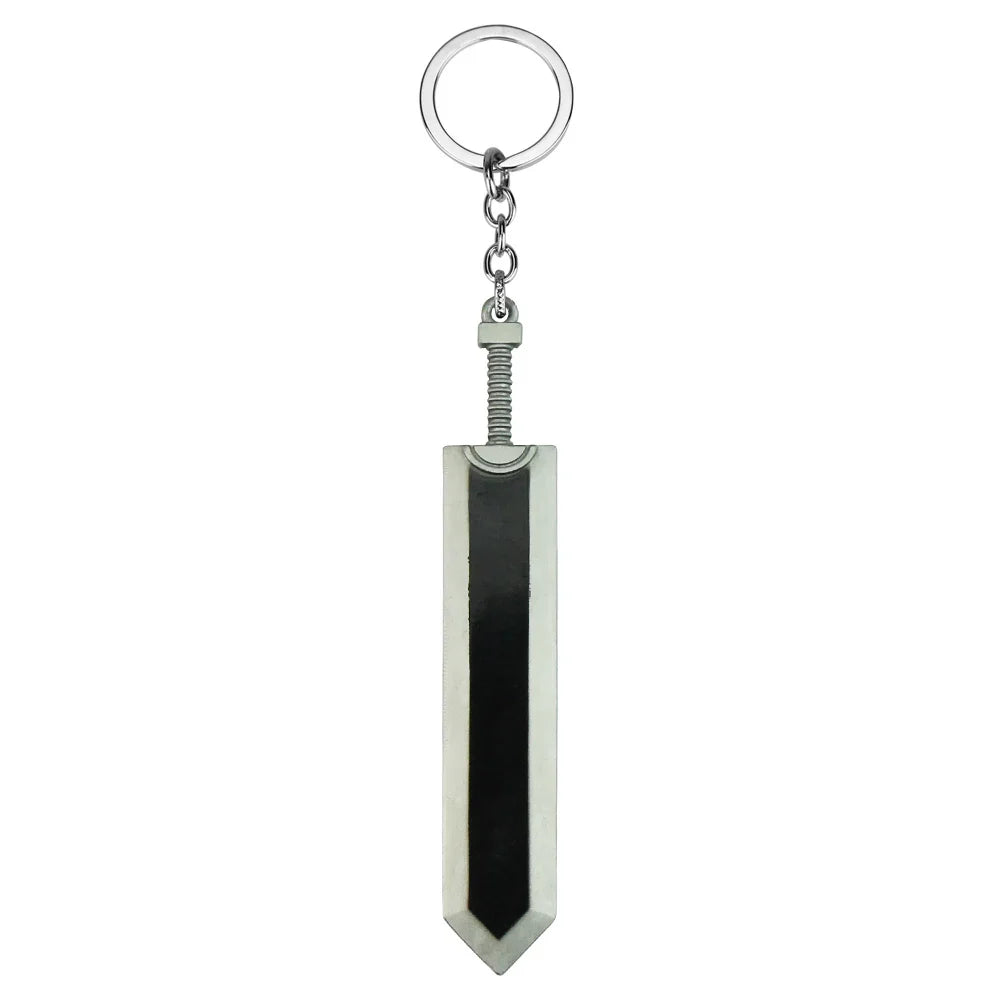 Anime Berserk Sword Keychain Black Swordsman Metal Keyring Cosplay Jewelry Dragonslayer Design for Men