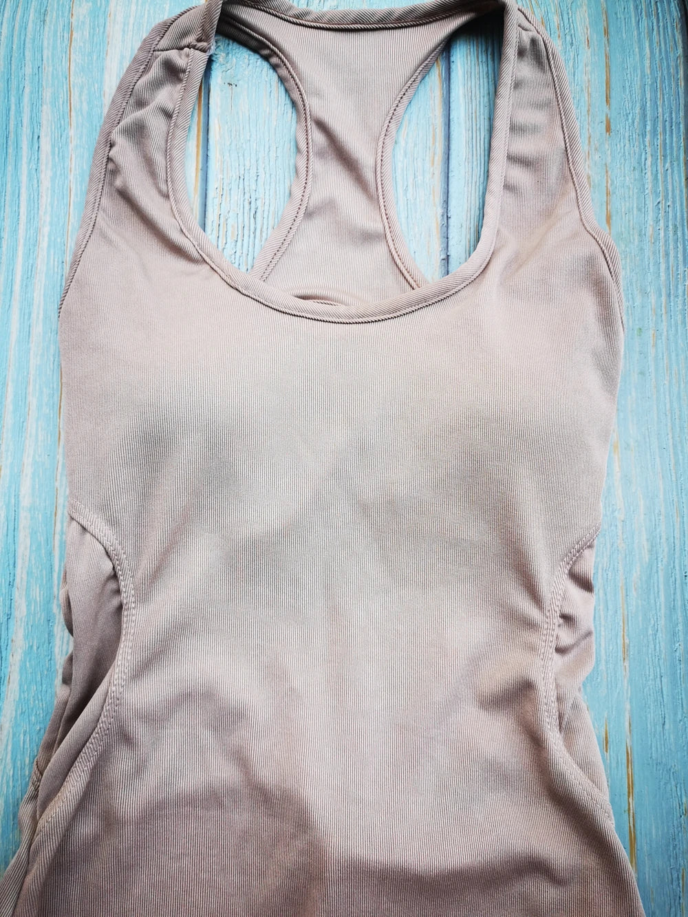 Women Sleeveless Yoga Playsuit Low Neck Slim Fit Stretch Short Jumpsuit with Chest Pads One Piece Romper Sportwear