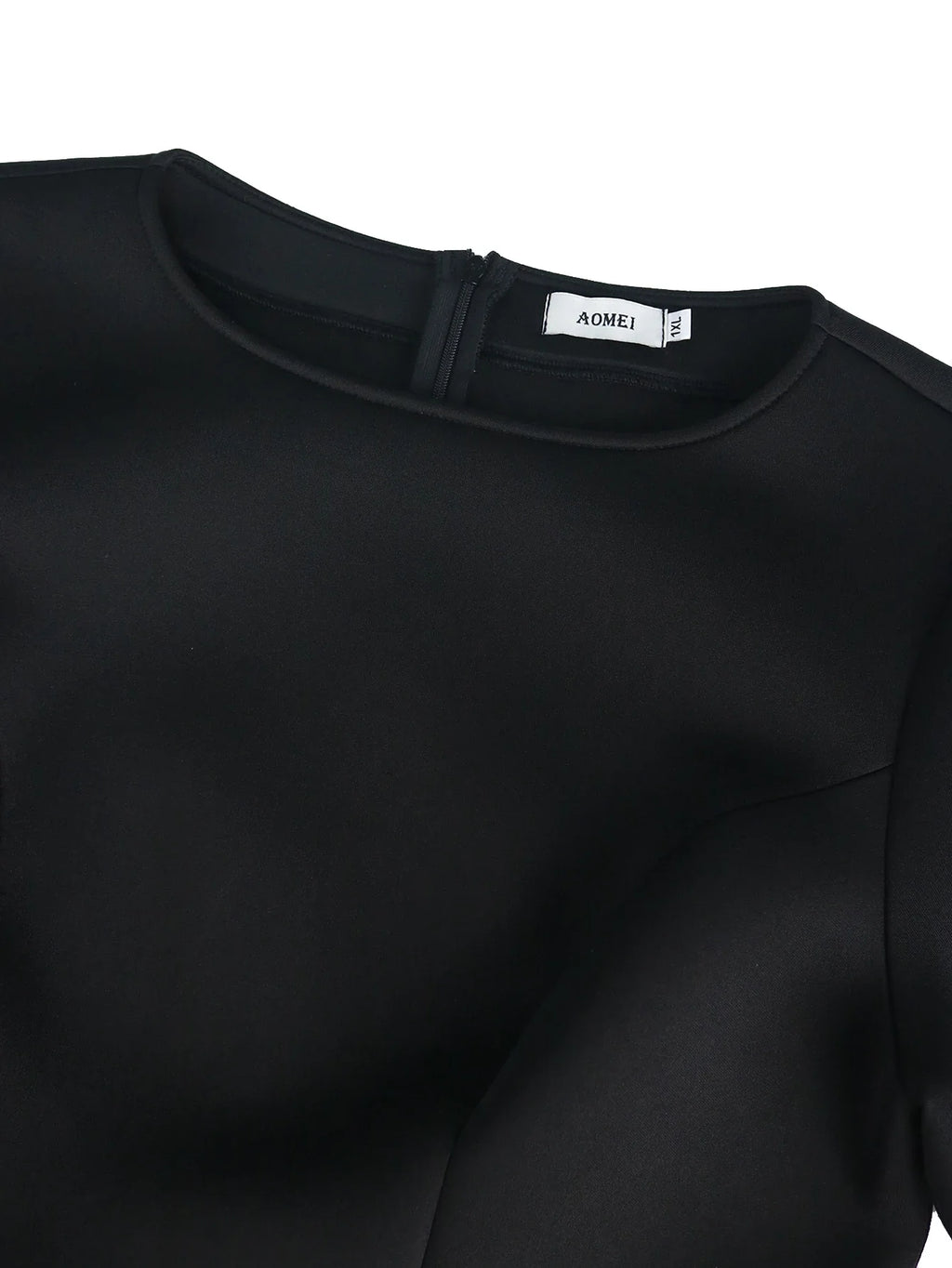 Black Ruffle Dress Three Quarter Sleeve Empire Waist Gown