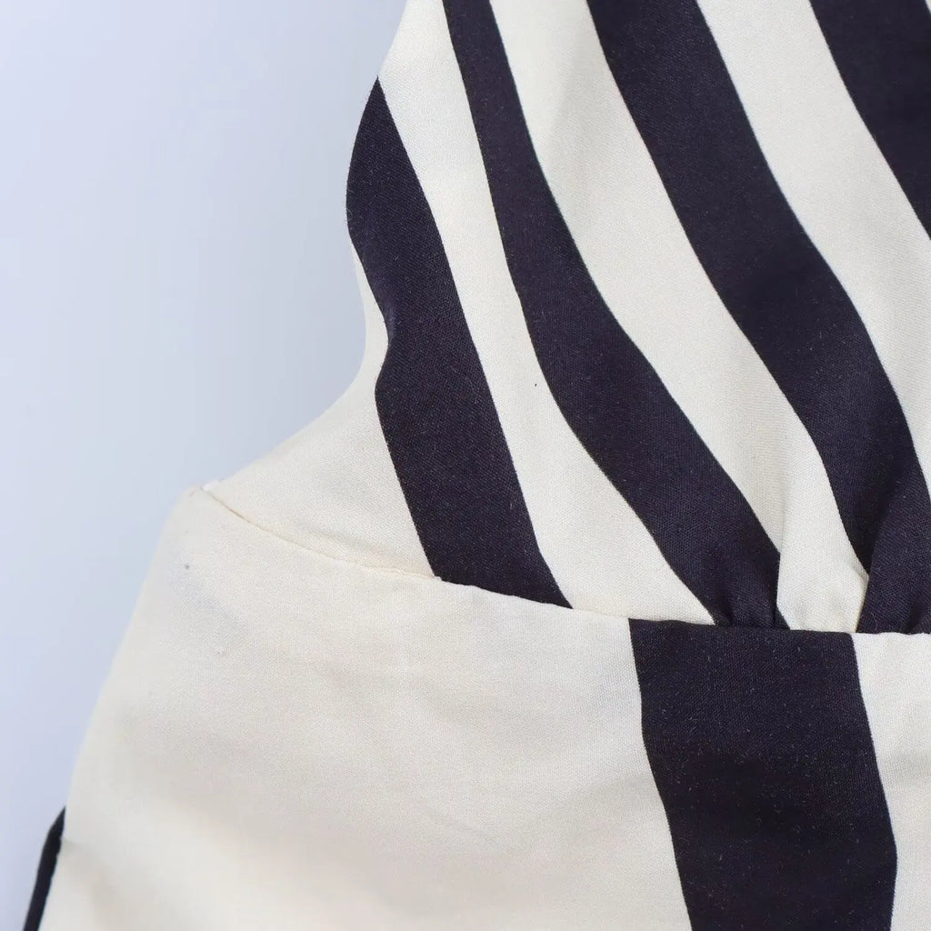 Casual Loose Striped Midi Dress For Women Street Style