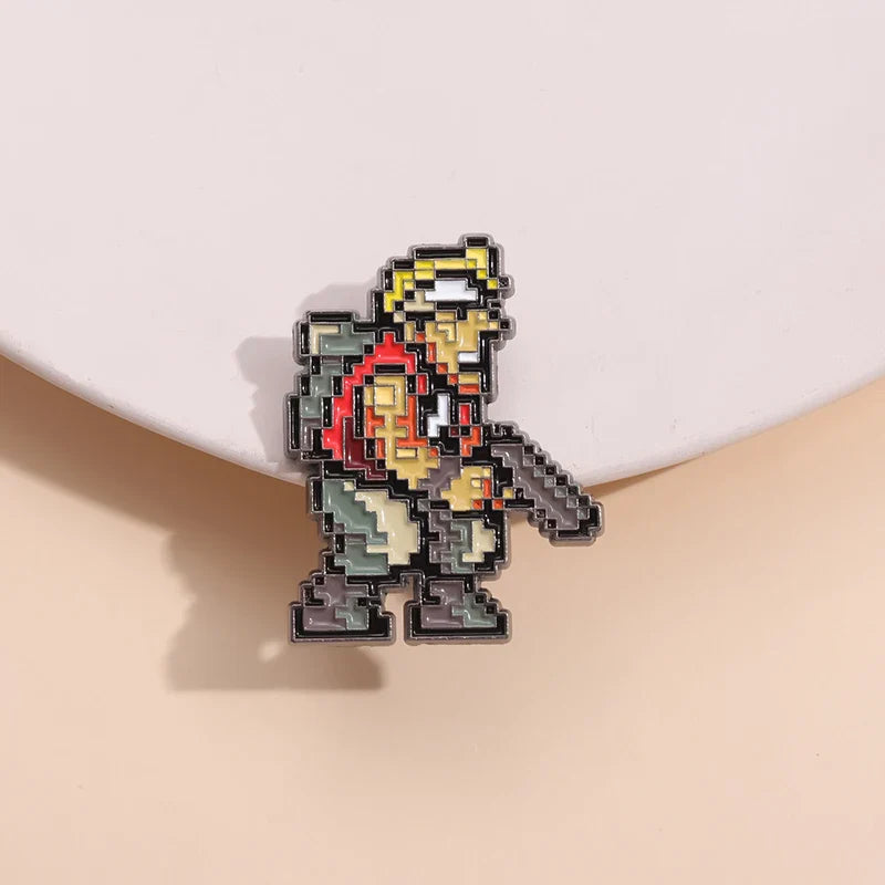 Shooting Game Enamel Pin Cool Brooch for Men Anime Fans Jewelry Accessory