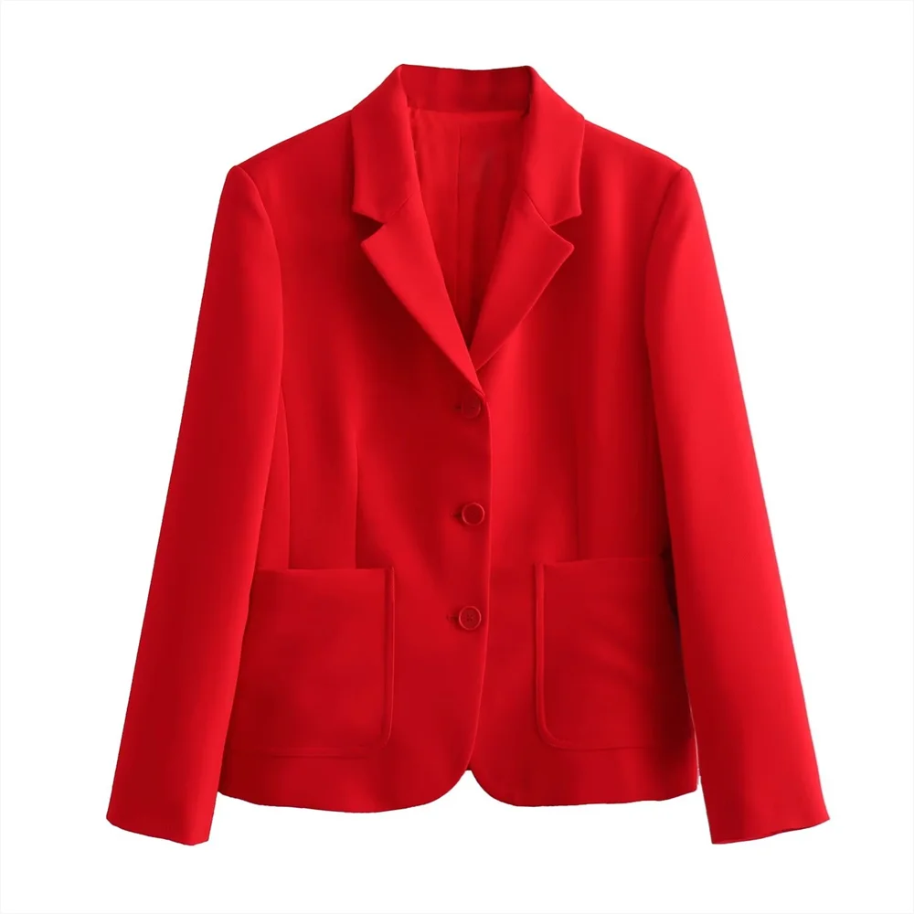 Women's Fashion Elegant Commuting Two-Piece Set Featuring Tailored Tight Suit Coat and Wide Pleated Short Skirt