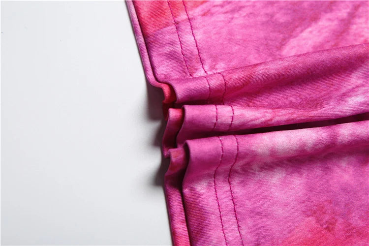 Backless Tie-Dye Side Shirring Jumpsuit for Women Sleeveless Skinny Overalls Sexy Clubwear and Workout Midnight Party Outfit