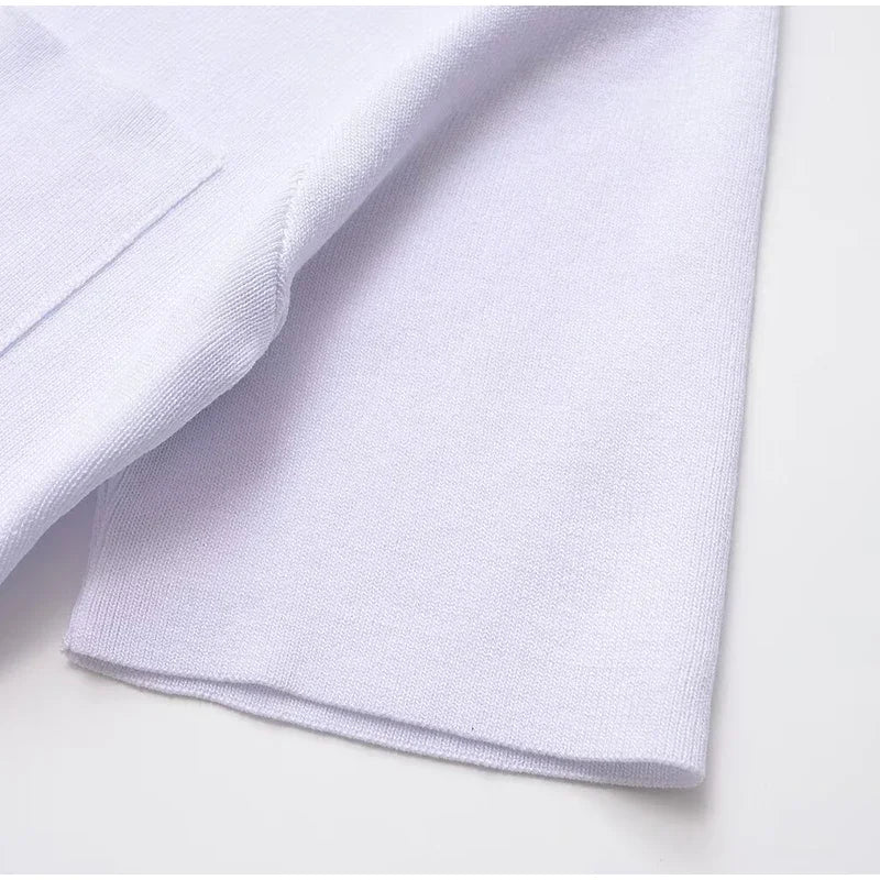 Ribbed Pocket Knit Dress For Women High Waist Mini Chic