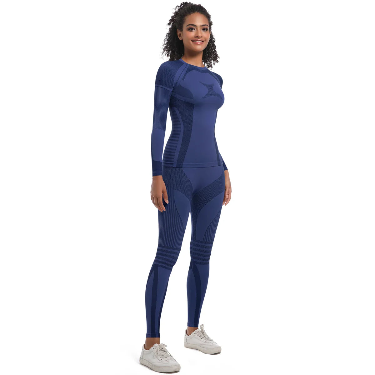 Women Thermal Skiwear Set Yoga and Fitness Workout Suit for Skiing Snowboarding Running and Exercise