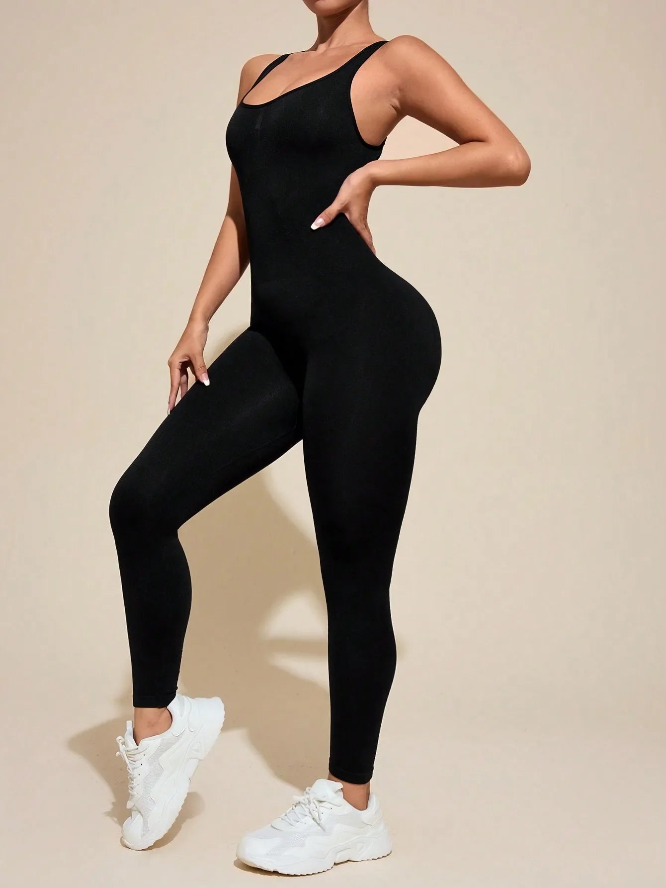 Women's One Piece Jumpsuit Backless Fitness Yoga Sportswear Slim Fit Activewear