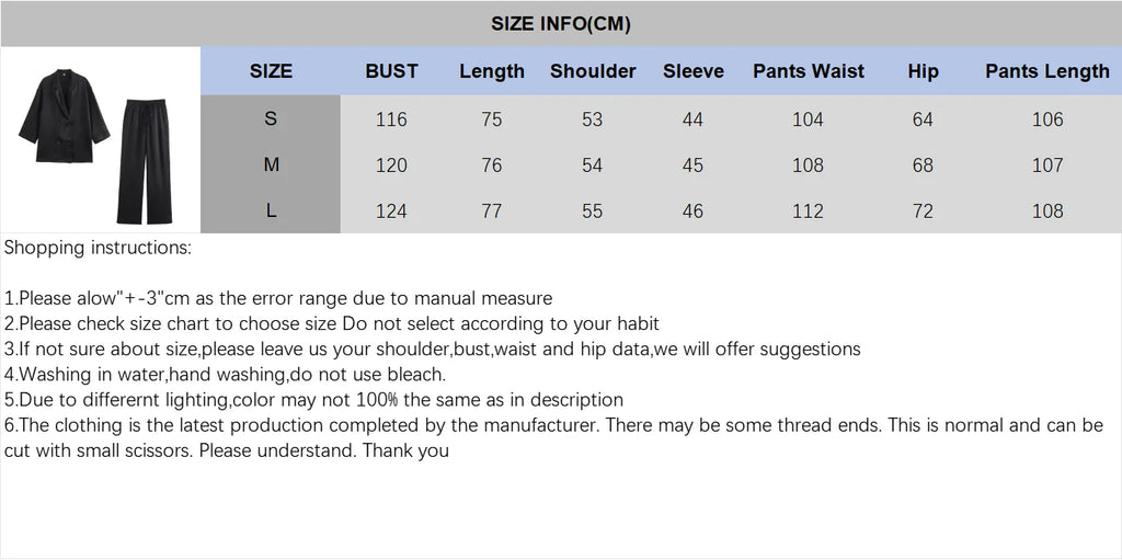 Pajama Style Women's Two Piece Set with Double-Breasted Satin Blazer and Lace Up Creased-Effect Trousers for Spring Fashion