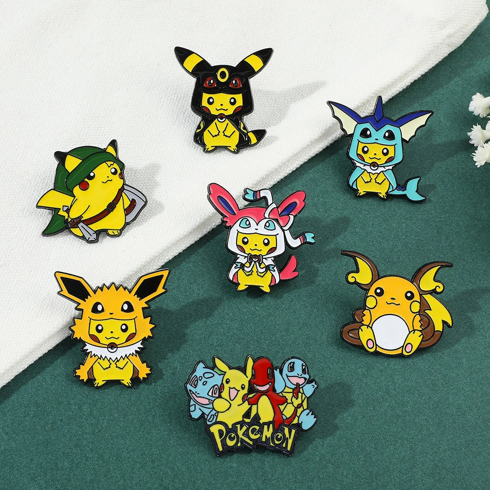 9 Pcs Animal Brooch Set Creative Enamel Pins for Backpack and Clothing Accessories