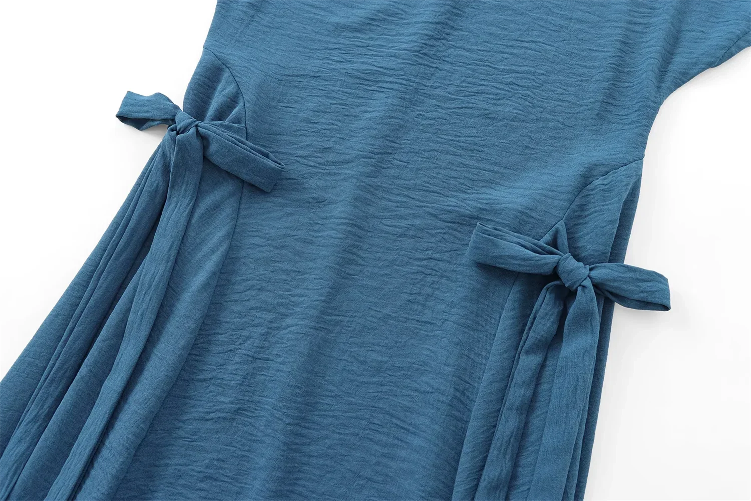 Slim Fit Short Sleeve Round Neck Midi Dress For Women