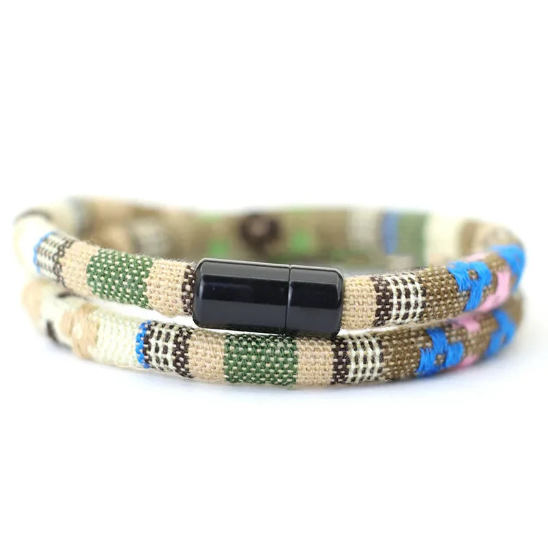 Men's Bohemia Rope Bracelet Adventure Survival Bracelet for Beach and Surf Activities