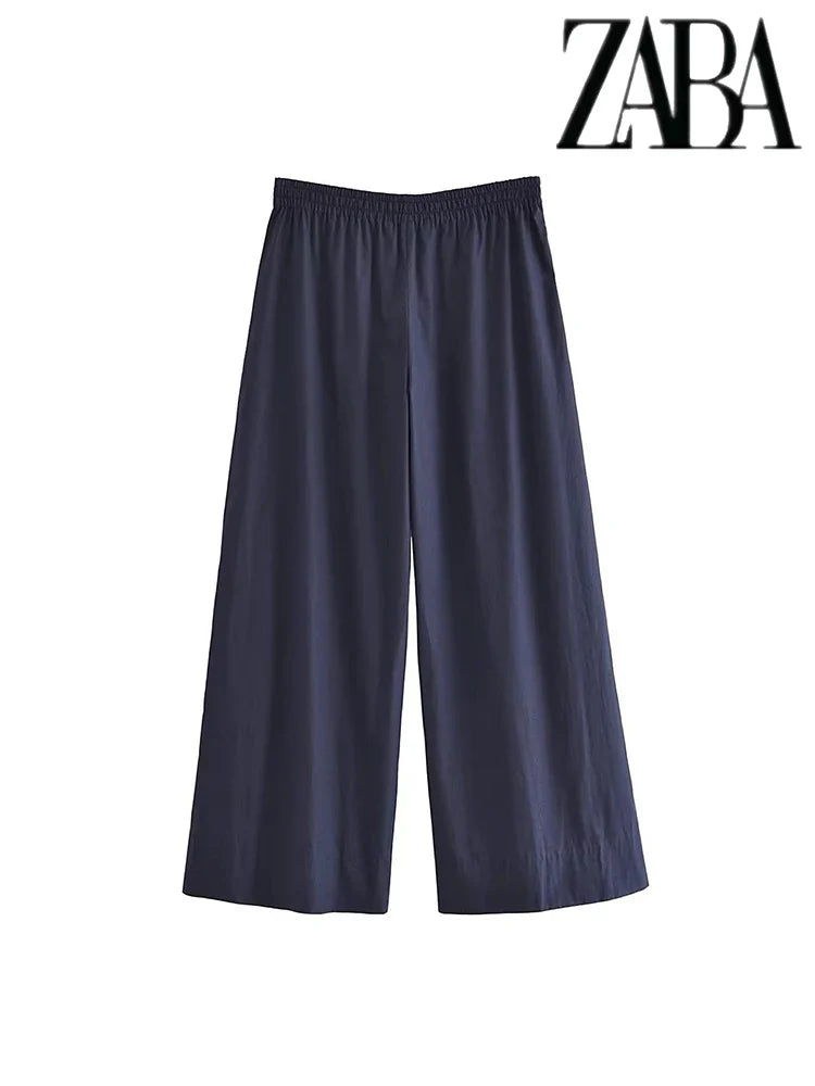 Womens Silk Texture Loose Suit with Knotted Lapel Long Sleeve Shirt and Comfortable Wide Leg Pants Two Piece Set