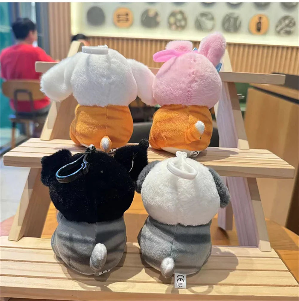 Japanese Cute Cartoon Plush Toy Bag With Cat Doll Heart Gift