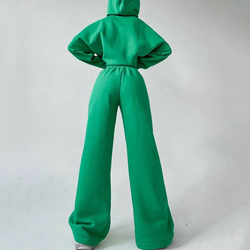 Women Oversized Tracksuit Set with Hoodie and Sweatpants Comfortable Two Piece Outfit