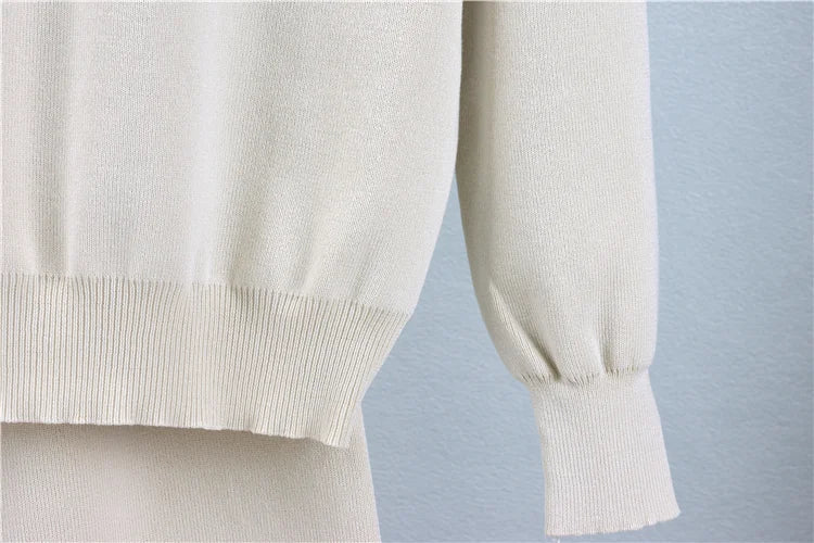 Elegant Knitted Three-Piece Suit for Women Autumn Winter Cozy Knit Top Wide Leg Pants and Shawl Set Casual Layered Outfit