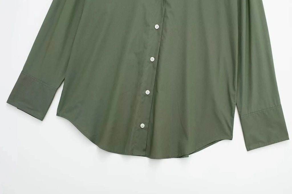 Women's Casual Striped Single Breasted Long Sleeve Lapel Blouse Elegant Solid Color Office Shirt Chic Top