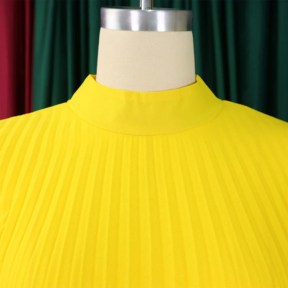 Elegant Chiffon Dress For Women Batwing Sleeve Knee Length