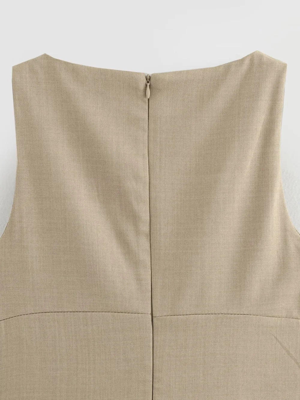 Bow Embellished Sleeveless Pleated Patchwork Dress Women