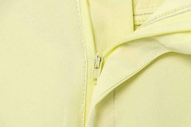 Double Pleat Trouser Set for Women with V Neck Halter Waistcoat and High Waist Trousers