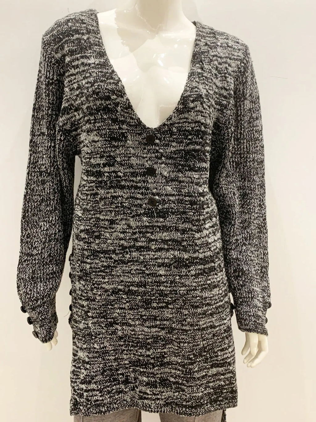 V Neck Knitted Dress Slim Fit Autumn Winter Solid Color