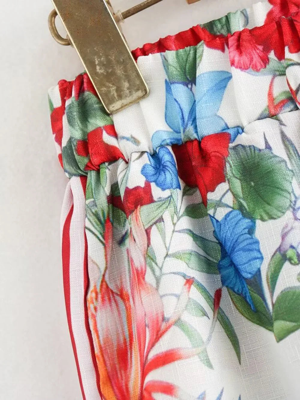 Women's Bohemian Casual Trousers Set with Long Sleeve Shirt and High Waisted Wide Leg Pants