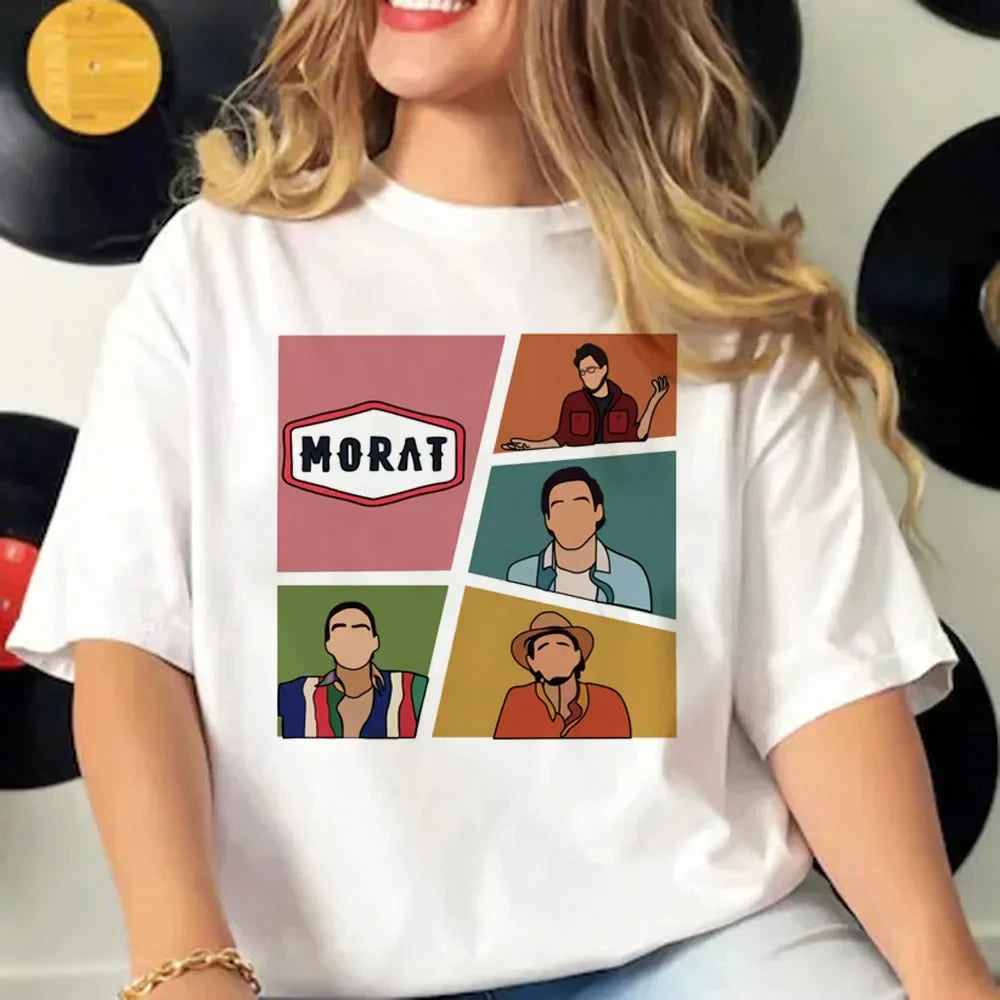 Elegant Japanese Streetwear Patterned T-Shirt for Women Stylish Designer Tee