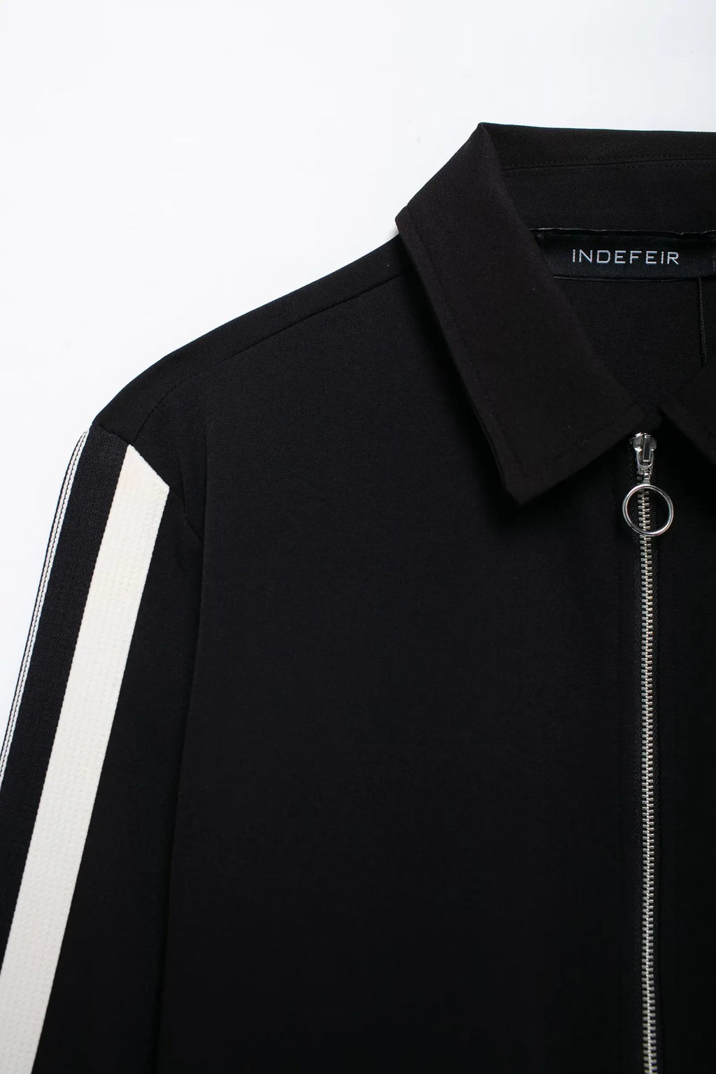 Women Casual Sports Suit with Side Stripe Long Sleeve Zipper Jacket and Wide Leg Pants