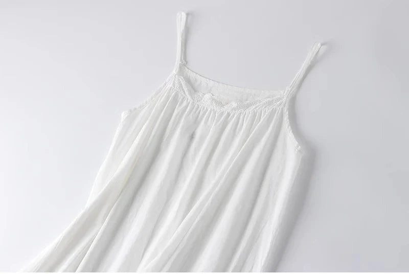 Forest Style Embroidered Cotton Cake Skirt Women Spring