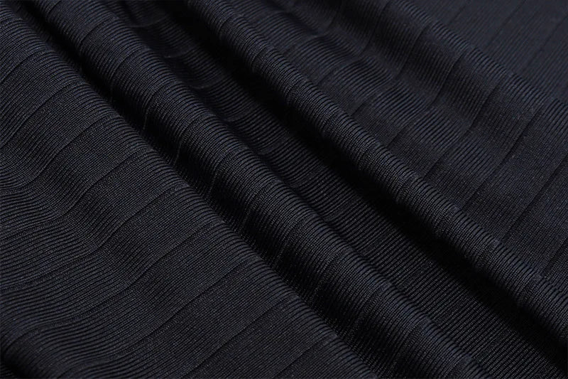 Black Lace Knit Mini Dress Off Shoulder Strapless Party