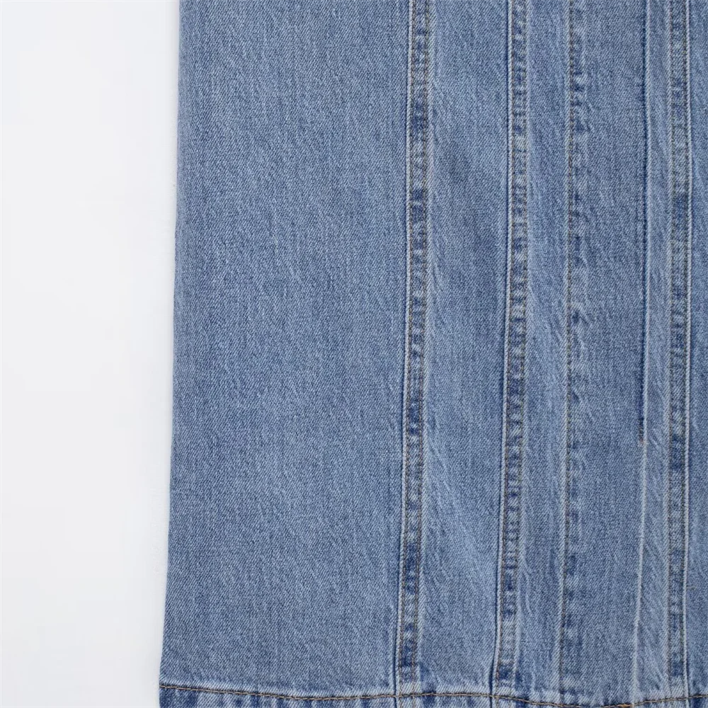 Belted Denim Midi Dress For Women With Cinched Waist