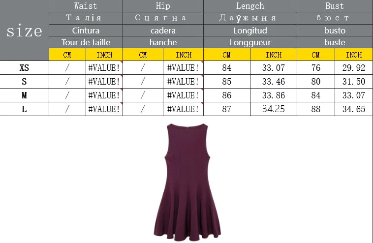 Sleeveless Pleated Mini Dress For Women Casual Office
