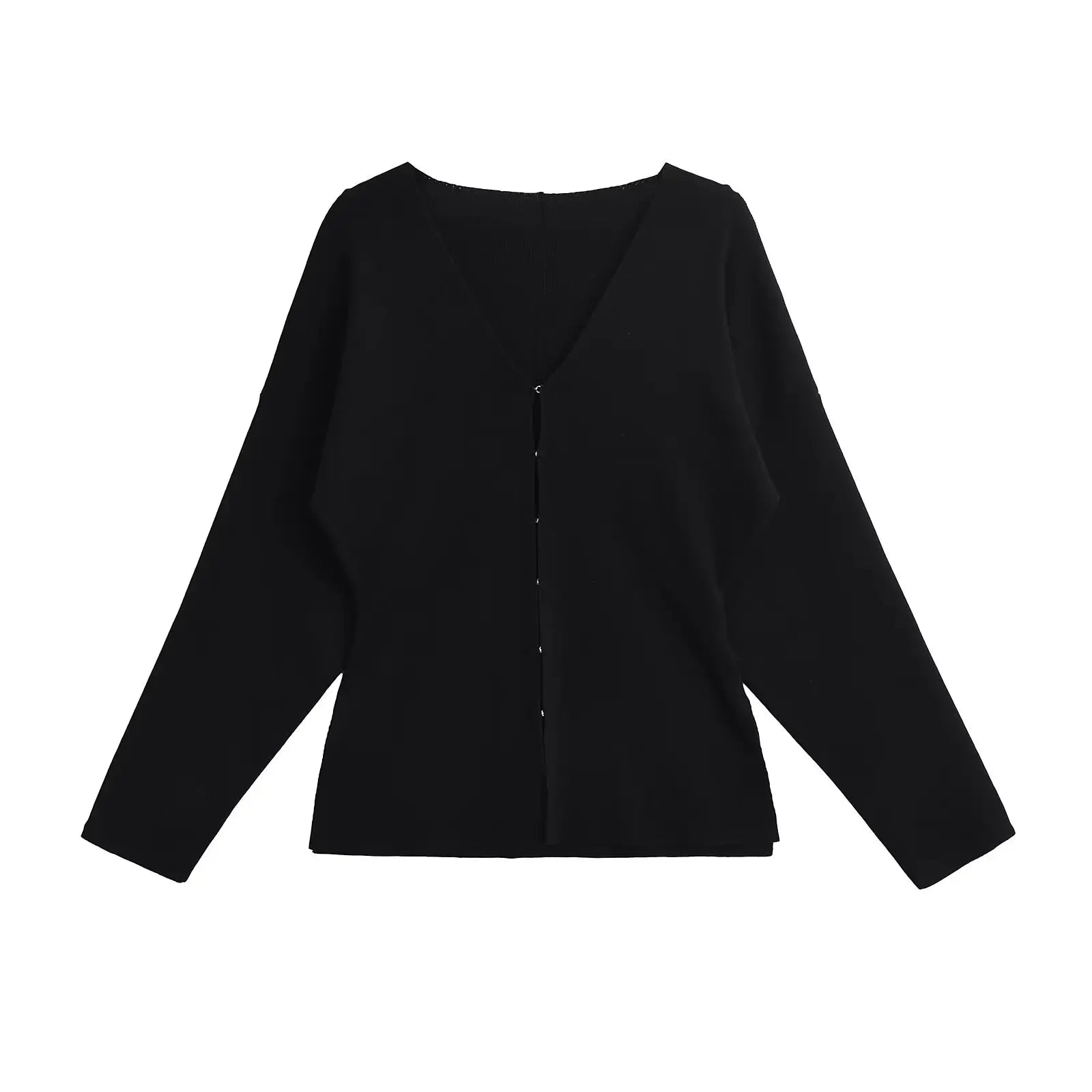 Women's Casual V-Neck Long Sleeve Knitted Cardigan and Short Skirt Set Slim Fit Stylish Two-Piece Outfit