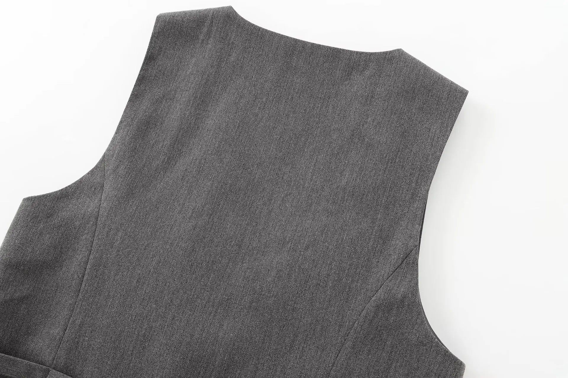 Women Slim-Fit Suit Vest and Trousers Set Vintage V-Neck Sleeveless Chic Summer Outfit