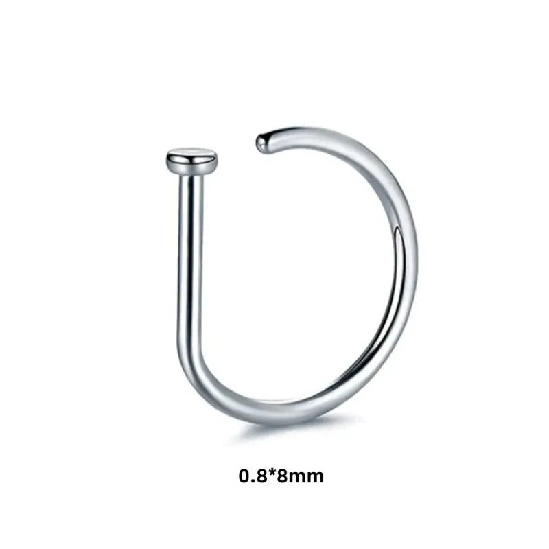 Non Piercing Nose Ring Clip for Women and Men Stainless Steel Punk Septum Earrings