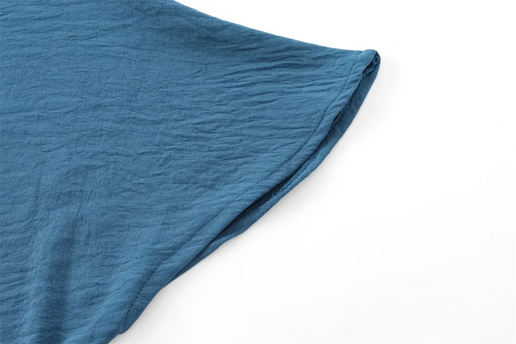 Slim Fit Short Sleeve Round Neck Midi Dress For Women