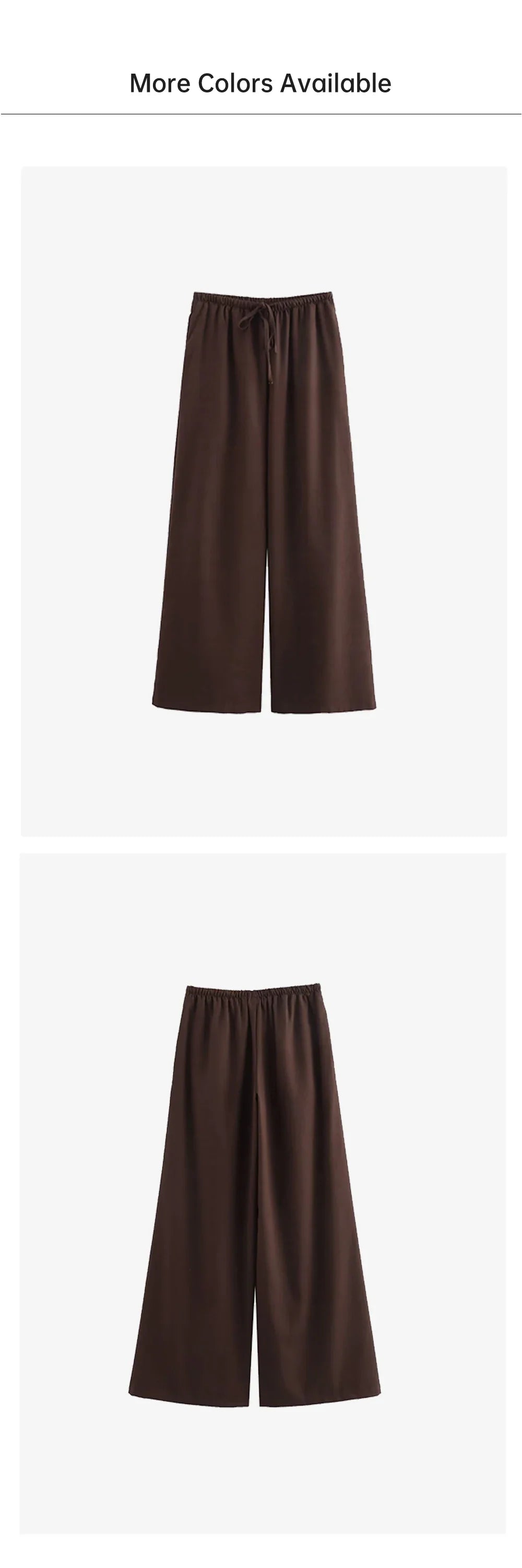 Casual Women's Solid Color Kimono Cross Coat with High Waist Flowing Wide Leg Pants Set Summer Fashion Two-Piece Outfit