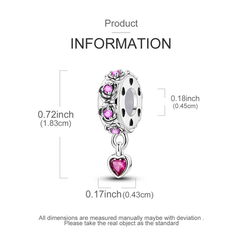 925 Sterling Silver Spacer Stopper Beads Charms for DIY Jewelry and Bracelets