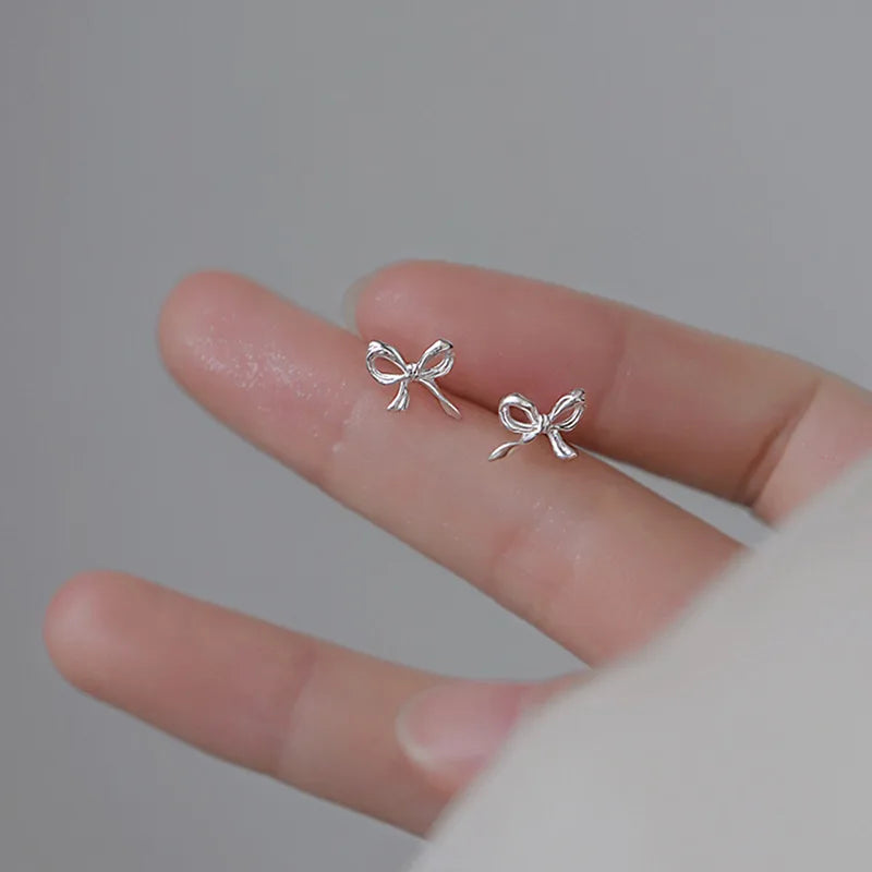 925 Silver Mini Star Heart Butterfly Stud Earrings for Women Hypoallergenic Daily Wear