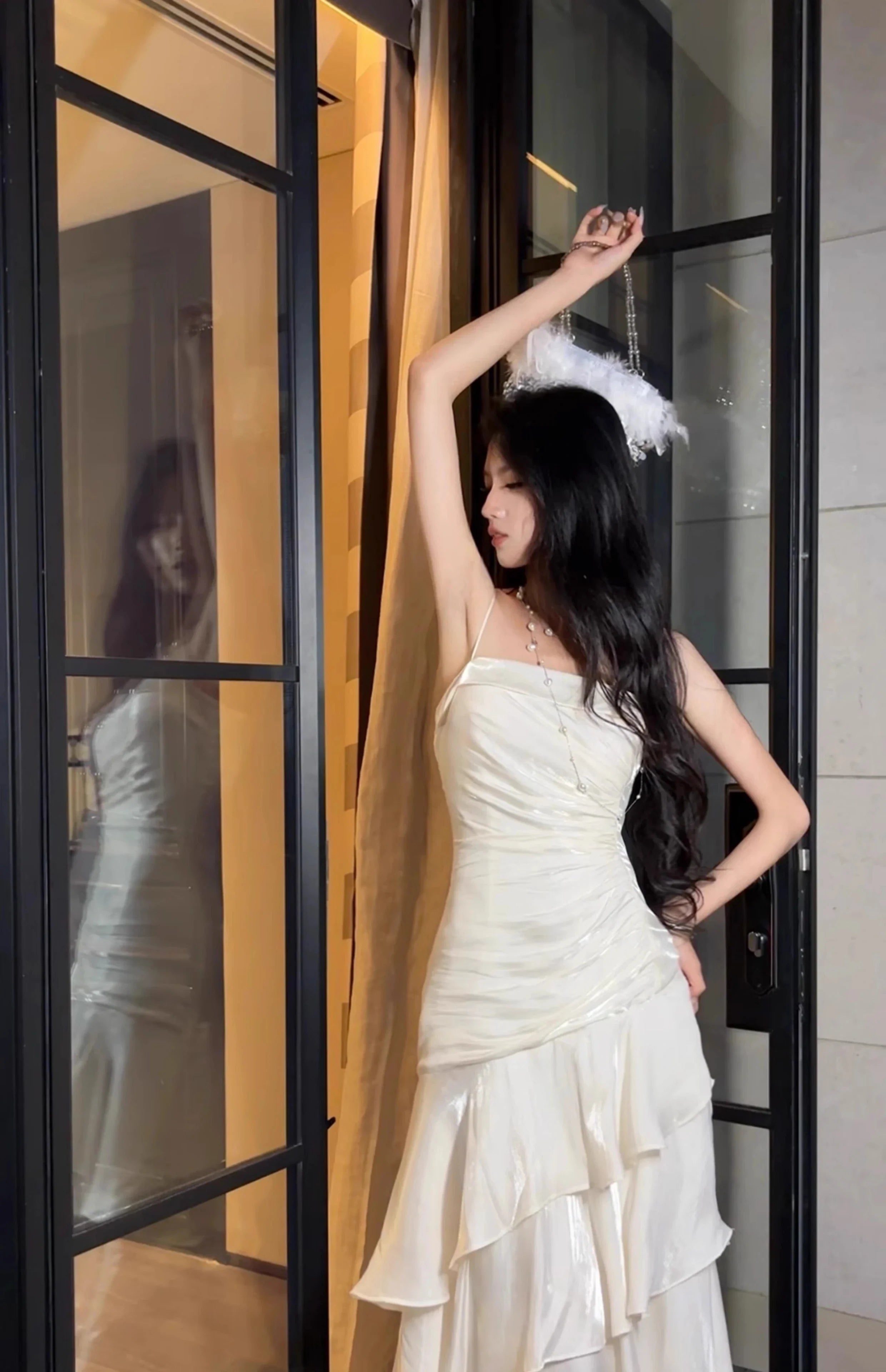 Elegant Spaghetti Strap Long Dress For Women Prom Gown