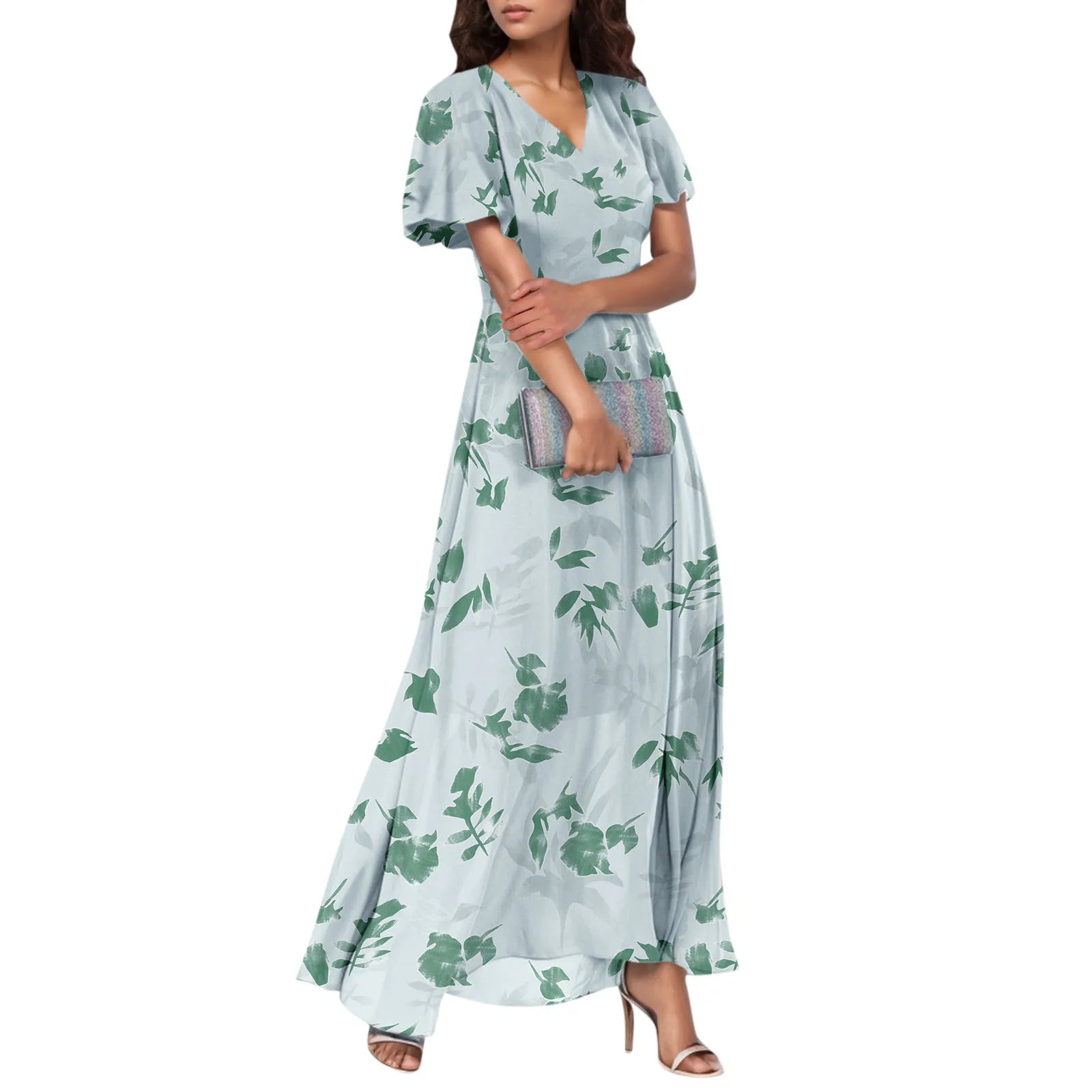 Floral Chiffon Maxi Dress for Summer Wedding Guest Chic