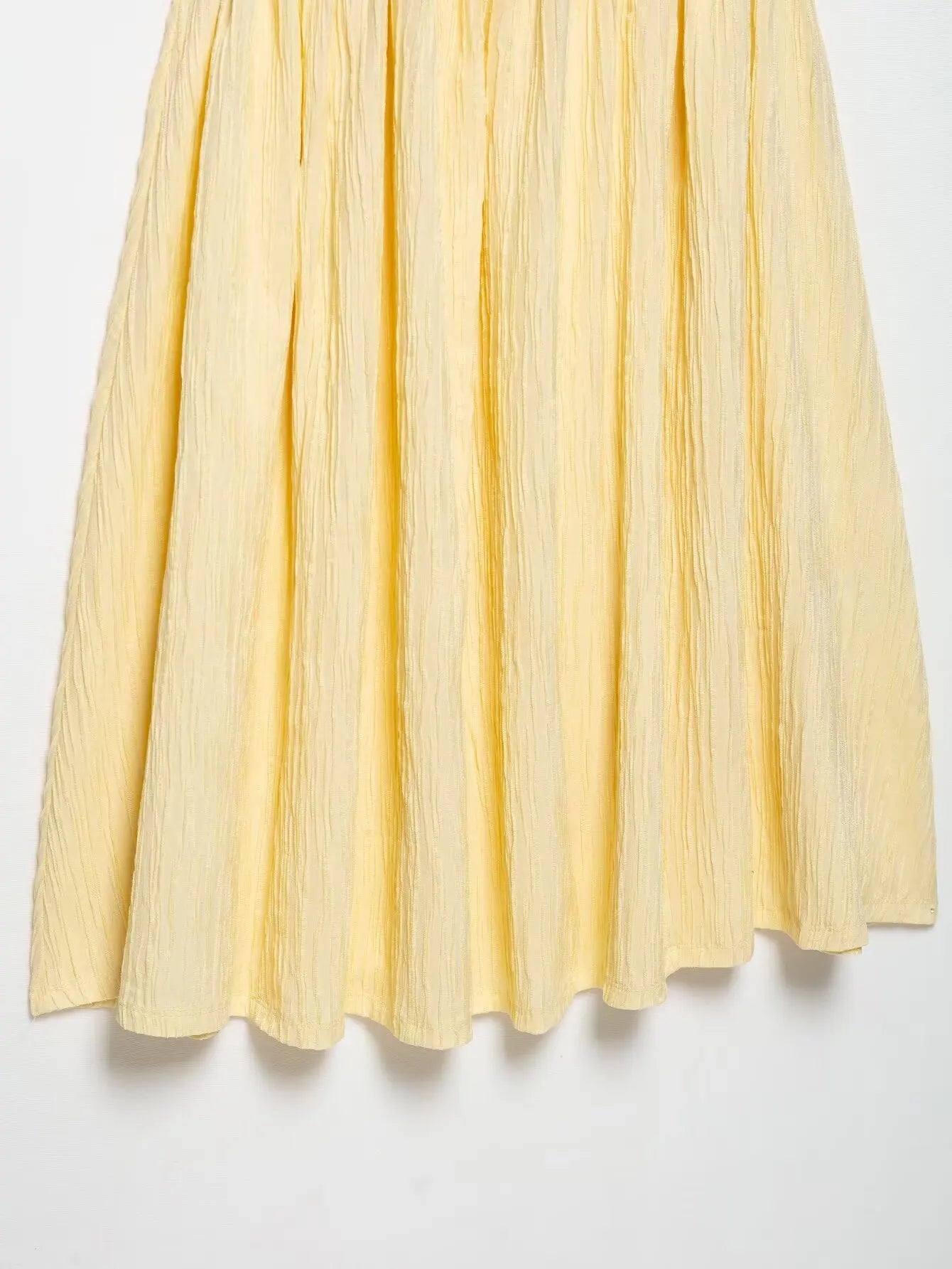 Textured Midi Dress For Women Square Neck Elegant Charm