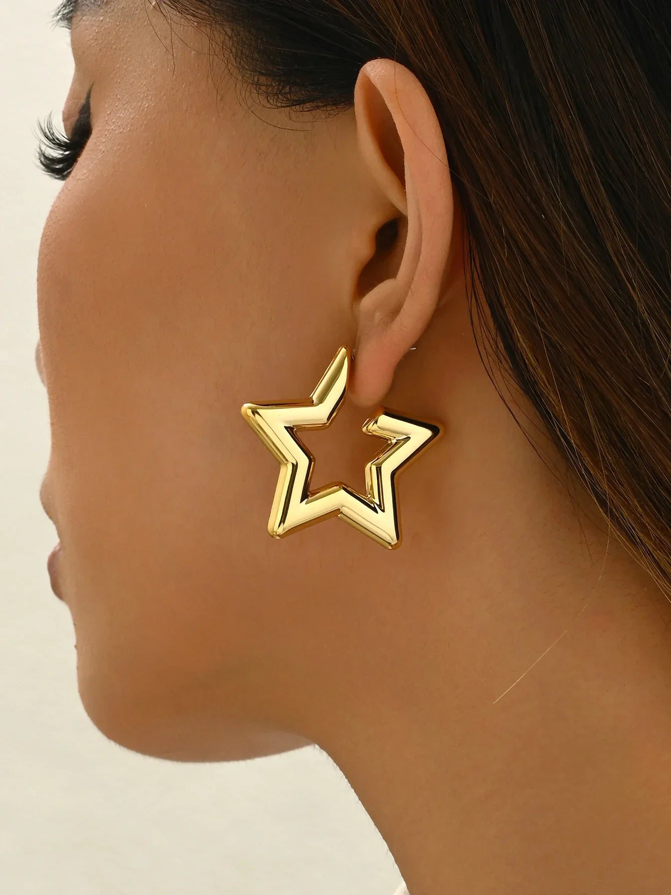 Geometric Irregular Metallic Color Earrings for Women Minimalist Trendy Jewelry Gift