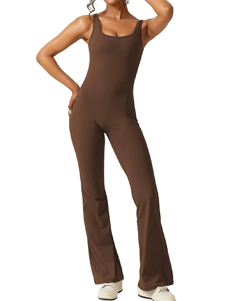 Slim Fit Backless Bodysuit for Women Hip Lift Pullover Sexy Sports and Yoga Wear