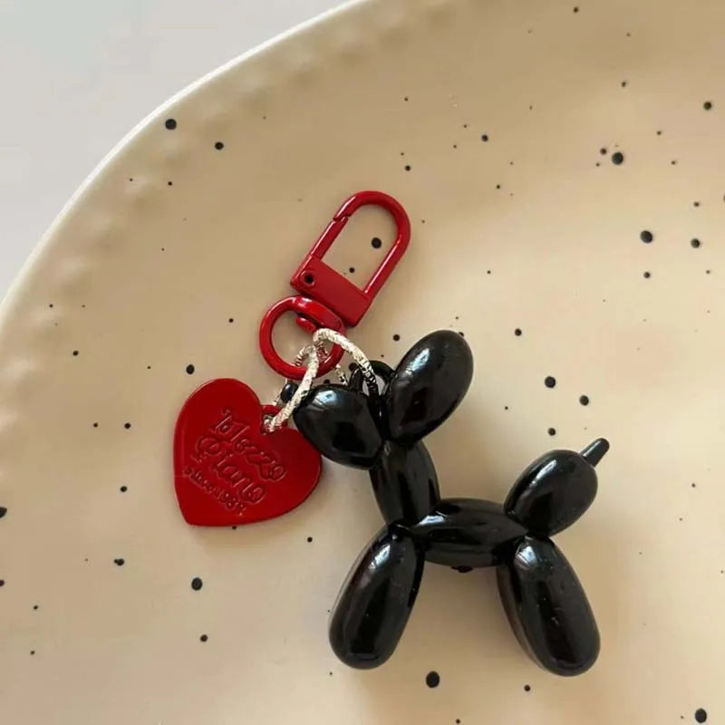 Cute Jelly Balloon Dog Keychain Pendant - Adorable Cartoon Dog Chain Keychain for Unisex Keys