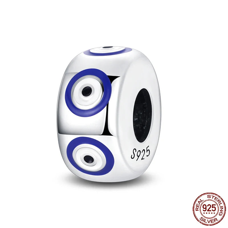 925 Silver Devil's Eye Charms Beads for Women DIY Jewelry Making