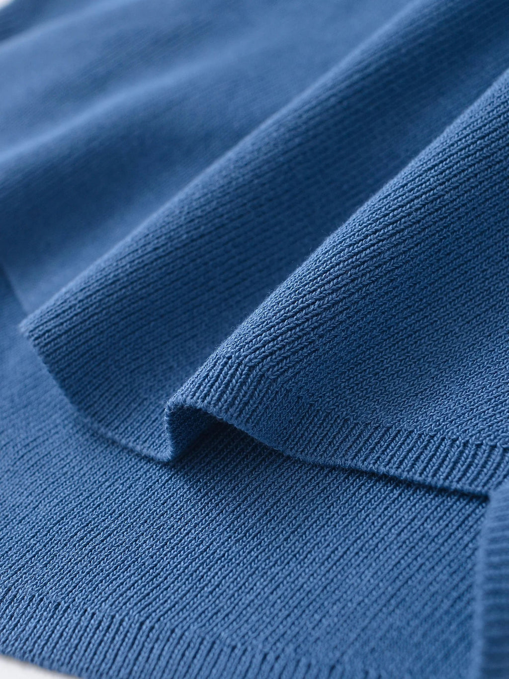 Asymmetrical Blue and Brown Knitted Sweater Women's Pleated Long Sleeve Autumn Knitwear Elegant Fall Top