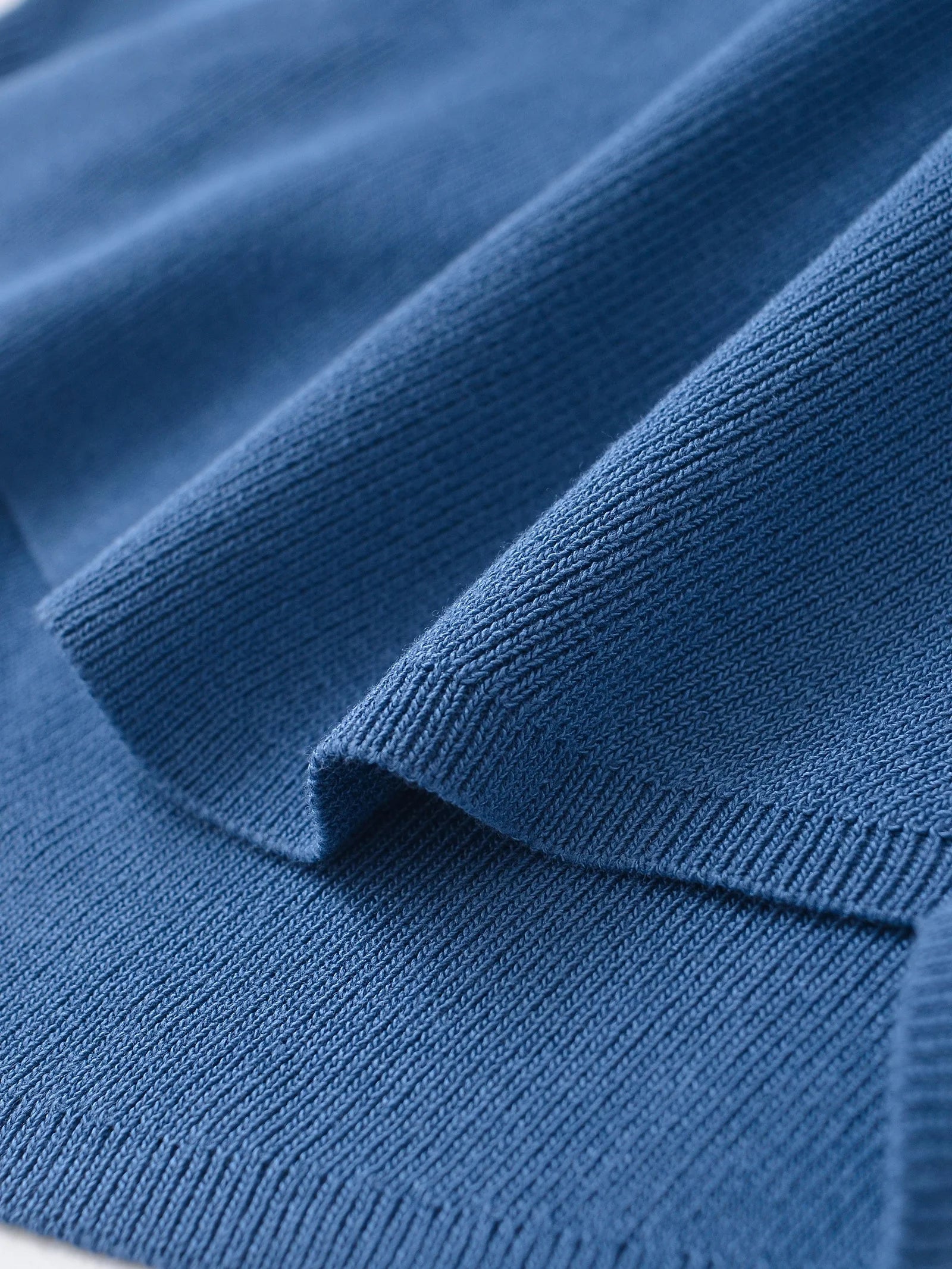 Asymmetrical Blue and Brown Knitted Sweater Women's Pleated Long Sleeve Autumn Knitwear Elegant Fall Top