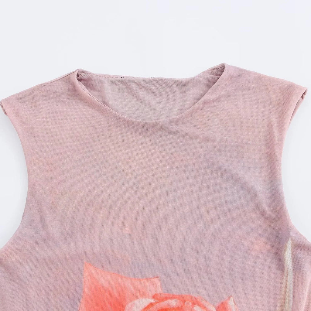 Color Block Print Suspender Dress For Women Artist Collab